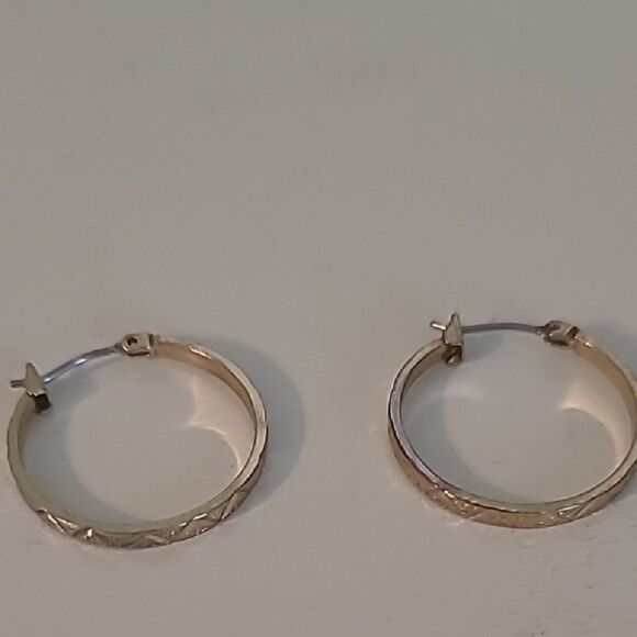 Elegant Gold Hoop Earrings - Picture 1 of 6